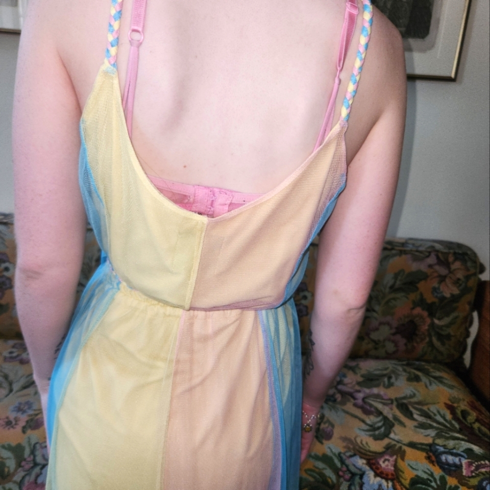 UNIF Cotton Candy Rainbow Tulle Dress - Picture 5 of 14